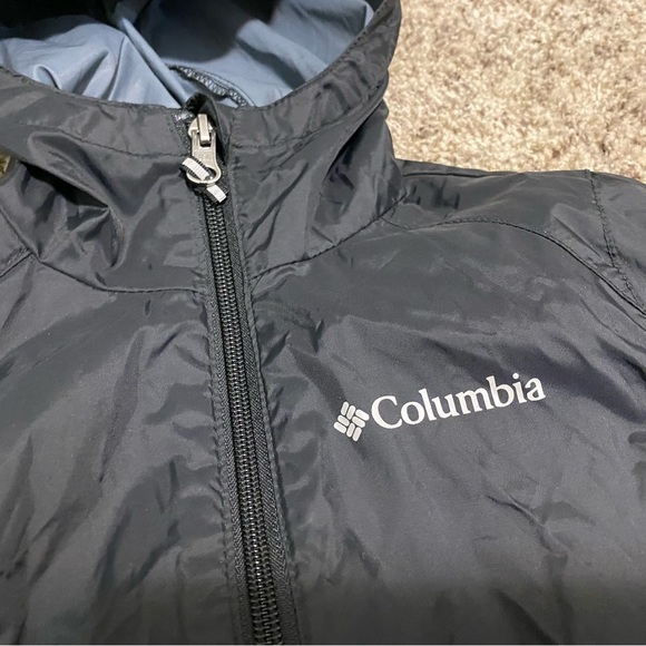 Columbia 4-5yr Light Jacket Wind Breaker Fall Zip Up Black 4T 5T Boys Girls - Picture 3 of 7